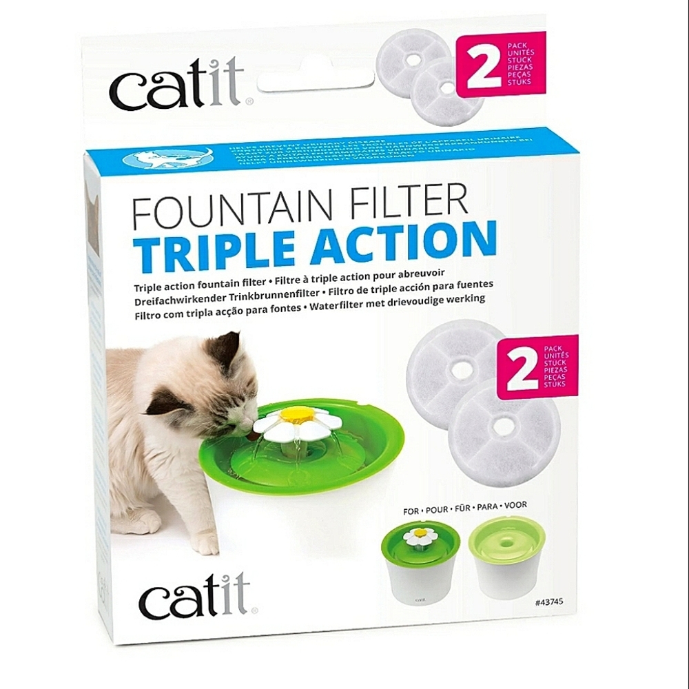 ❤️BUY 5 GET 3 FREE Catit Triple Action Pet Fountain Filter